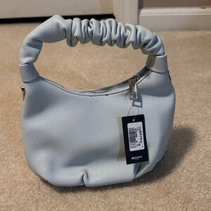 Light Blue Women's Hand Bag with a shoulder strap